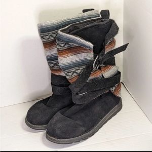 Muk luk Nikki belt boots. Southwestern